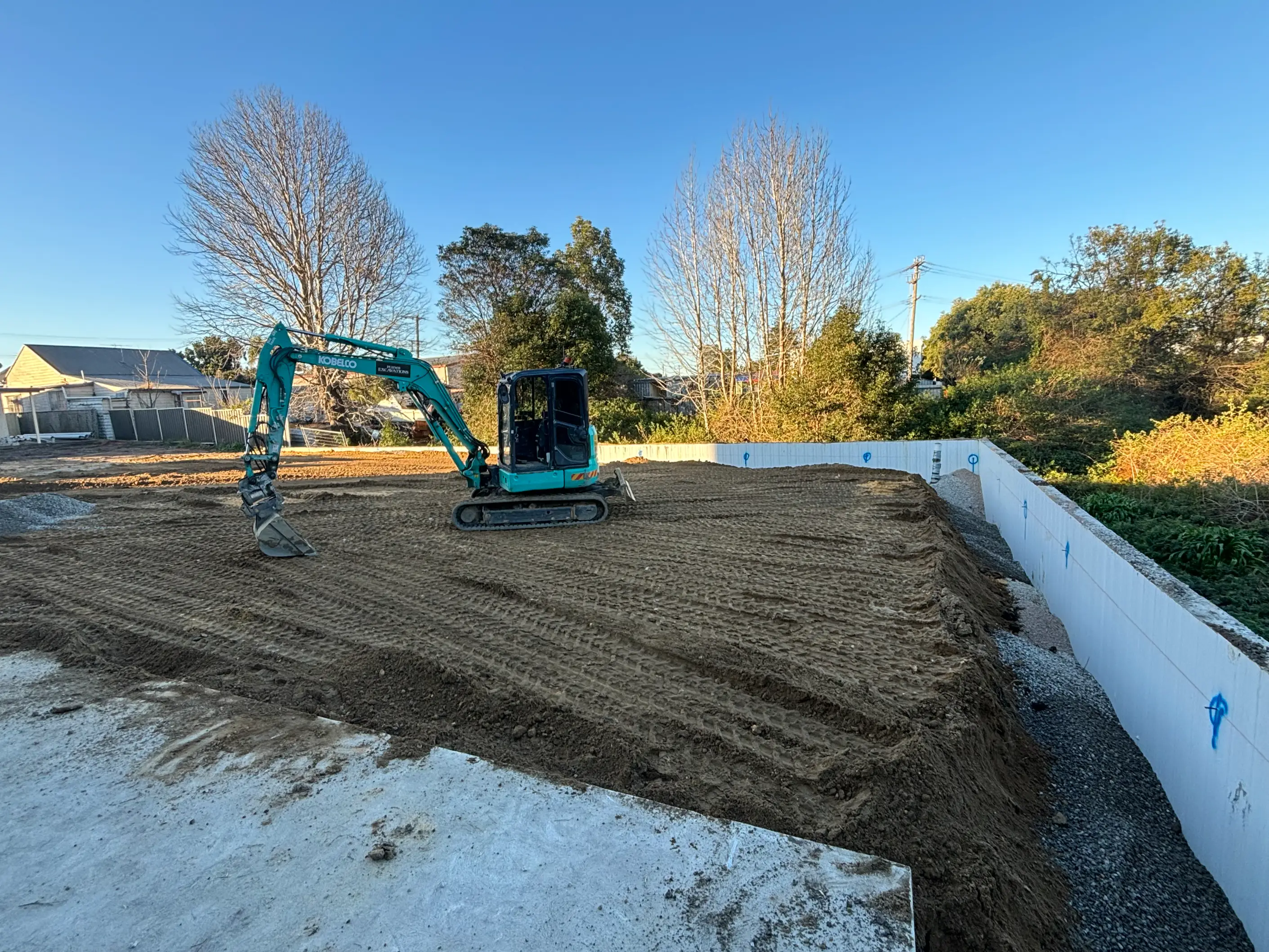 Plumb Excavations site work in the Hunter Region